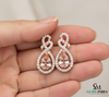 Elegant Pear Morganite Diamond Drop Earrings - Fine Jewelry Earrings