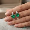 Elegant Heart Shaped Green Emerald Pendant with Diamond Detail
