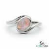 Oval Opal Bypass Ring – Modern Opal Engagement Ring