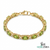 Natural Oval Peridot Bracelet with Diamond Flower Links for Women – August Birthstone Jewelry