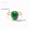 2.40 carat Natural Cabochon Emerald Solitaire 14K Gold Ring Anniversary Wedding Gift Ring