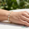 Natural Ethiopian Opal Tennis Bracelet with Diamond Infinity Links
