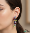 Fine Jewelry Multicolor Pear Cut Dangle Earrings - Multicolor Sapphire Stud Earrings