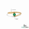 Elegant Oval Emerald Ring in Gold – Minimalist Style