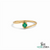 Elegant Oval Emerald Ring in Gold – Minimalist Style