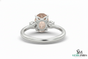 Minimalist Oval Morganite & Diamond Ring - Pink Gemstone Ring