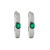 Oval Natural Emerald & Diamond Huggie Hoop Earrings in 14k and 18k Gold