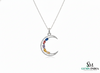 Zodiac-Inspired Oval shaped Multi-Color Gemstone Diamond Rainbow Gemstone Pendant
