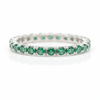 1.50 carat Round Cut Natural Emerald Gold Eternity Ring in 14K Gold Classic Fine Jewelry Gift