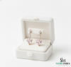 Heart-Shaped Morganite & Diamond Drop Earrings – Morganite Bridal earrings