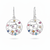 Circle Shape Multicolor Stone Drop Earrings Artistic Openwork Design