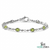 Vintage Oval Peridot & Diamond Tennis Bracelet - Elegant Fine Jewelry Gift for Women