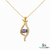 Natural Oval Tanzanite Diamond Accent Gold Pendant - anniversary gift for her