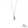 Romantic Pear Turquoise Heart Pendant - – Elegant Fine Jewelry For Women