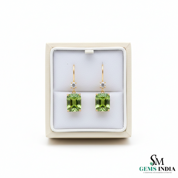 7,80 ct dunkelgrüne Statement-Ohrhänger mit großen sambischen Smaragden im Smaragd- und Ovalschliff, 18 Karat Gold, Smaragdohrringe, ovale Smaragdstifte (Kopie)