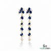 Elegant Blue Sapphire Diamond Dangle Earrings – Luxury Fine Jewelry