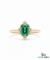 Emerald Cut Natural Emerald May Birthstone Women Engagement Ring 14k Fine Jewelry Gold Ring
