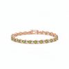 Classic Pear shape Peridot link Bracelet - Luxury Green Gemstone Jewelry