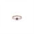 Dainty Amethyst Solitaire Ring with Beaded Band – February Birthstone Jewelry
