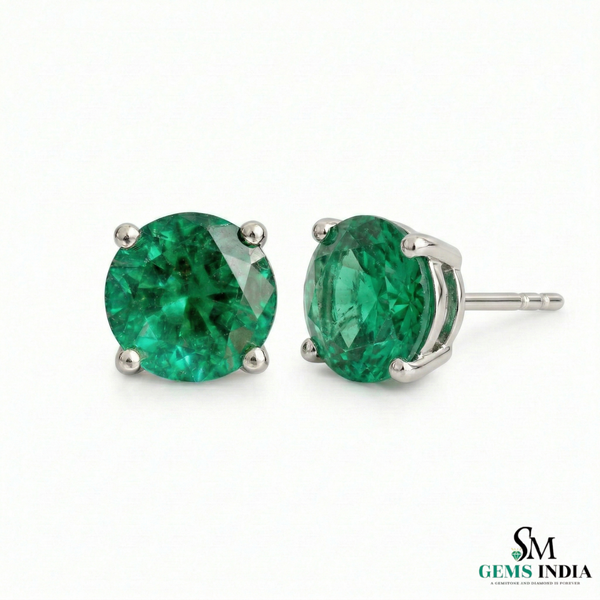 7,80 ct dunkelgrüne Statement-Ohrhänger mit großen sambischen Smaragden im Smaragd- und Ovalschliff, 18 Karat Gold, Smaragdohrringe, ovale Smaragdstifte (Kopie)