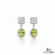 Green Oval Peridot & Diamond Luxury Drop Earrings