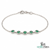 Elegant Round Fine Green Emerald Fine Chain Jewelry - Elegant Gift For Her