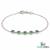 Elegant Round Fine Green Emerald Fine Chain Jewelry - Elegant Gift For Her