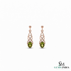 Oval Peridot Infinity Drop Earrings for Women – Elegant Gemstone Jewelry