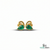 Minimalist Pear Emerald Gold Everyday Studs - Birthday Gift For Wife