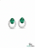 Oval Cut Emerald Diamond Drop Earrings – Timeless Emerald Halo Earrings