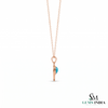Elegant Turquoise Teardrop Pendant in 14K Gold – Minimalist Statement Jewelry