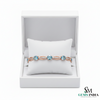 Oval Aquamarine Diamond Tennis Bracelet | Contemporary Design