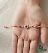 Ruby and Diamond Floral Chain Bracelet in Rose Gold – Fine Gemstone Jewelry for Women
