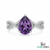 Pear Cut Amethyst Infinity Twist Ring - February birthstone ring