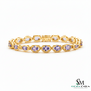 Luxury Oval and Marquise Tanzanite & Diamond Tennis Bracelet for Women