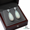 Pear Shape Opal Diamond Dangle Earring Bridal opal earrings
