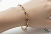 Oval Amethyst Station Bracelet in 14k gold – Elegant Gemstone Jewelry