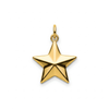 14K Solid Yellow Gold Star Design Pendant For Daily Use