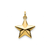 14K Solid Yellow Gold Star Design Pendant For Daily Use