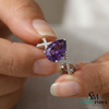 Pear Cut Amethyst Infinity Twist Ring - February birthstone ring