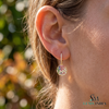Multi-Color Sapphire & Diamond Disc Drop Hoop Earrings - Rainbow Gemstone Fine Jewelry for Women