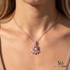 Natural Morganite Pendant with Diamond Accents - Pink Gemstone