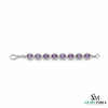 February Birthstone Amethyst and Diamond Halo Bracelet