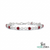 Natural Ruby & Diamond Infinity Link Bracelet - Elegant July Birthstone Tennis Bracelet for Women