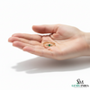 Minimalist Emerald Center Stone Diamond Accent Gold Ring