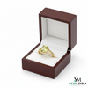 Natural Green Peridot & Diamond Ring – Emerald Cut in 14k and 18k Gold