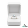 Classic Oval Aquamarine Diamond Engagement Ring