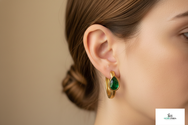 7,80 ct dunkelgrüne Statement-Ohrhänger mit großen sambischen Smaragden im Smaragd- und Ovalschliff, 18 Karat Gold, Smaragdohrringe, ovale Smaragdstifte (Kopie)
