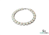 Round Opal Tennis Bracelet in 18k Gold – Classic Elegant Gemstone Jewelry