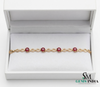 Natural Ruby & Diamond Infinity Link Bracelet - Elegant July Birthstone Tennis Bracelet for Women